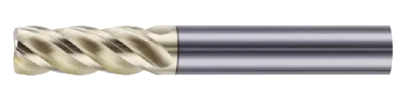 SSR Titanium Alloy 4 Flutes Corner Radius End Mill Golden Yellow Coating
